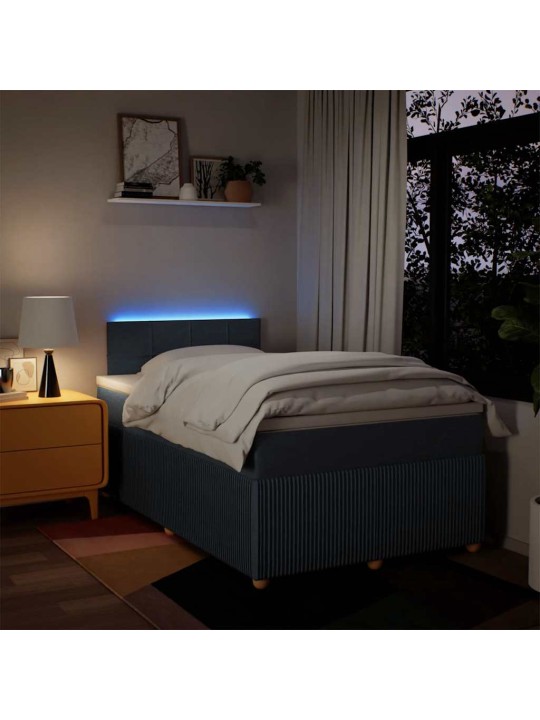 Box spring postel s matrací černá 120x190 cm textil