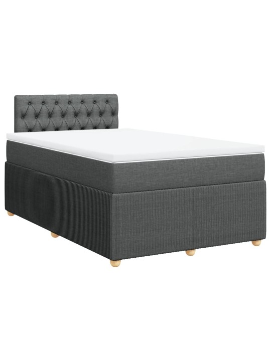 Box spring postel s matrací tmavě šedá 120x190 cm textil