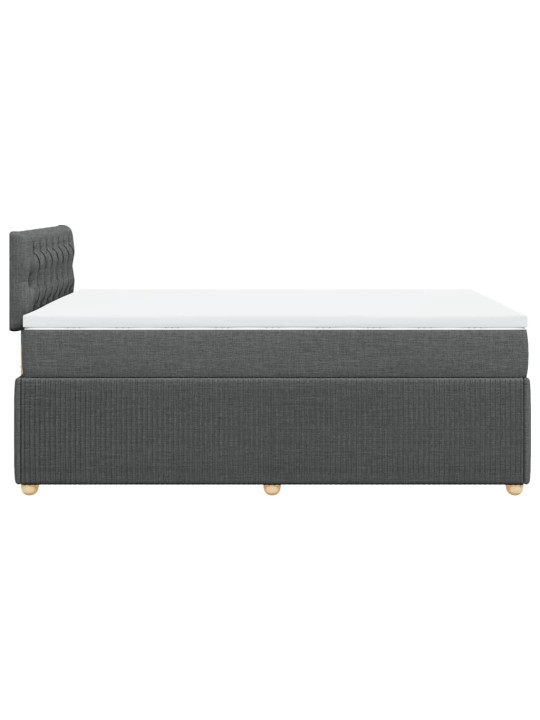Box spring postel s matrací tmavě šedá 120x190 cm textil