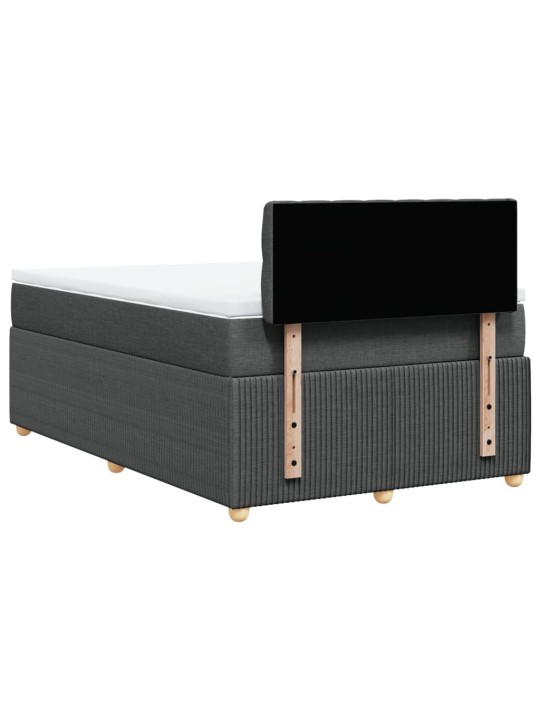 Box spring postel s matrací tmavě šedá 120x190 cm textil