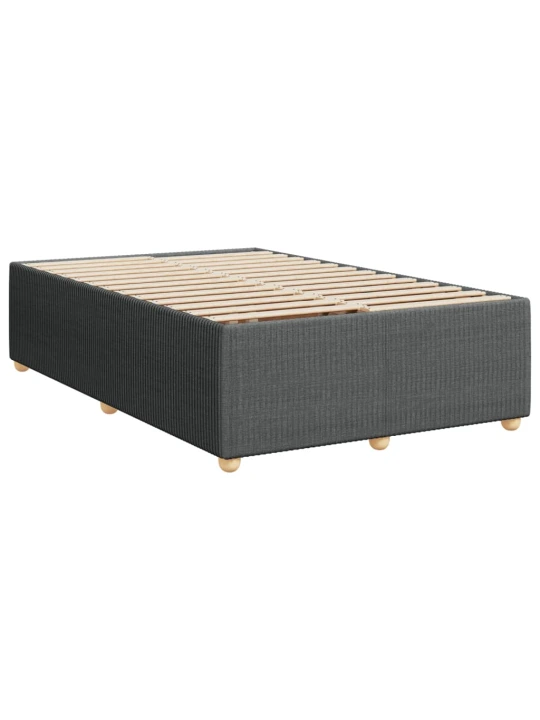 Box spring postel s matrací tmavě šedá 120x190 cm textil