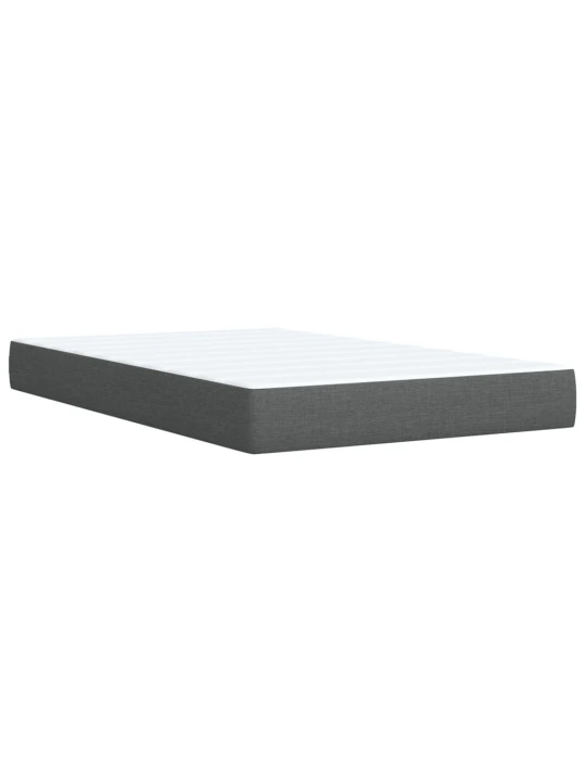 Box spring postel s matrací tmavě šedá 120x190 cm textil