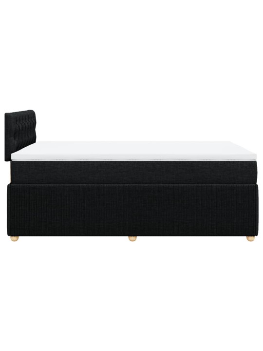 Box spring postel s matrací černá 120x190 cm textil