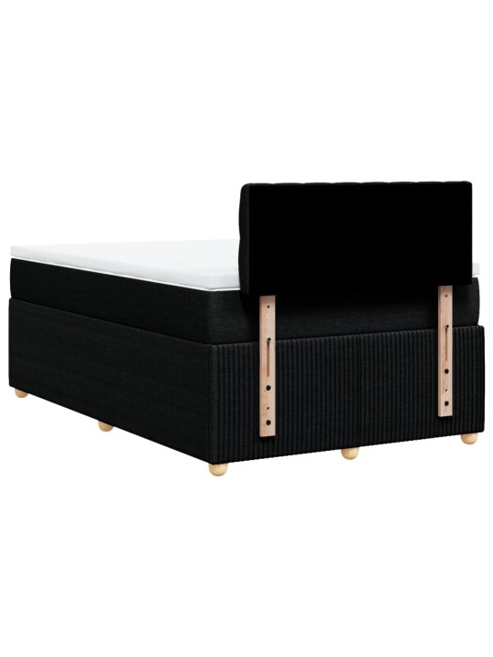Box spring postel s matrací černá 120x190 cm textil