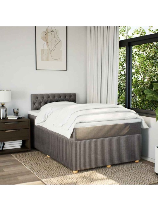 Box spring postel s matrací taupe 120x190 cm textil