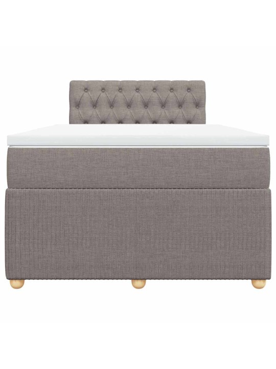 Box spring postel s matrací taupe 120x190 cm textil