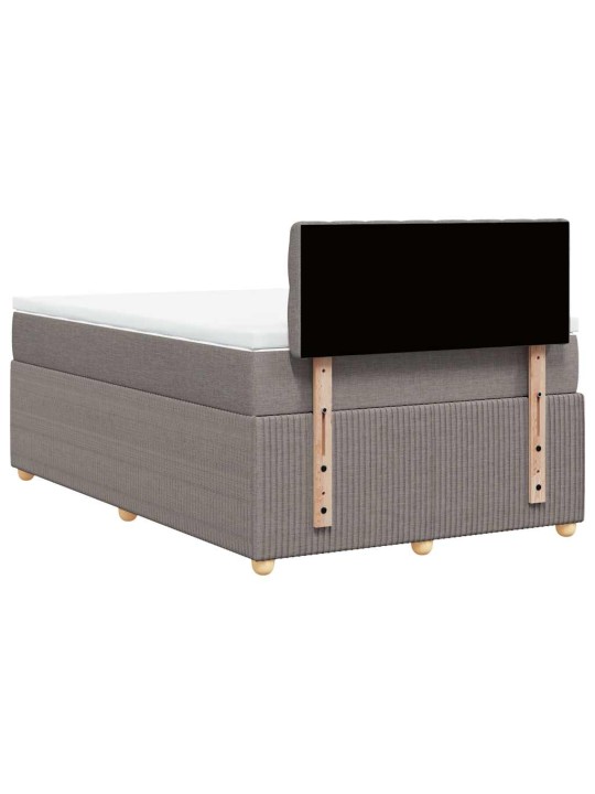 Box spring postel s matrací taupe 120x190 cm textil