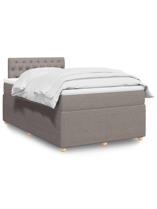 Box spring postel s matrací taupe 120x190 cm textil