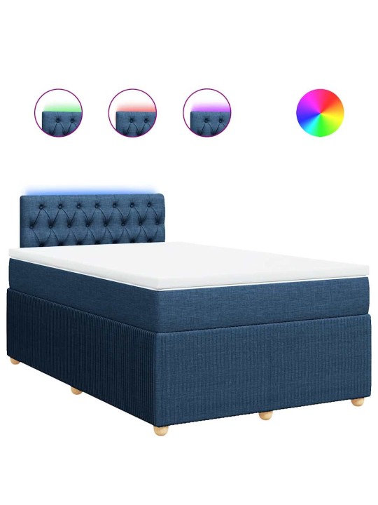 Box spring postel s matrací černá 120x190 cm textil