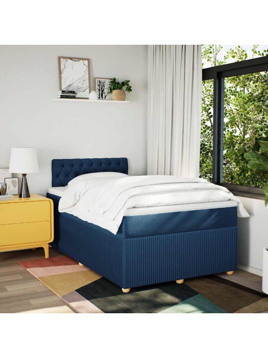 Box spring postel s matrací černá 120x190 cm textil