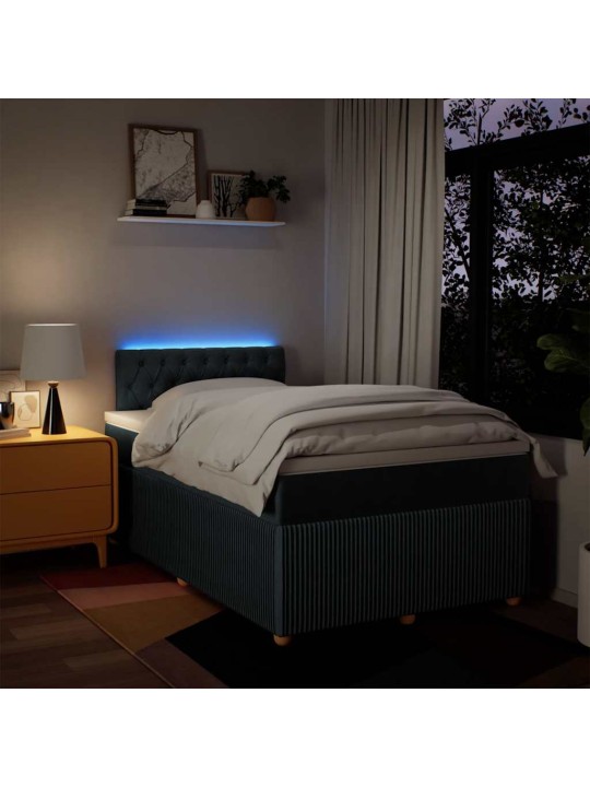 Box spring postel s matrací černá 120x190 cm textil