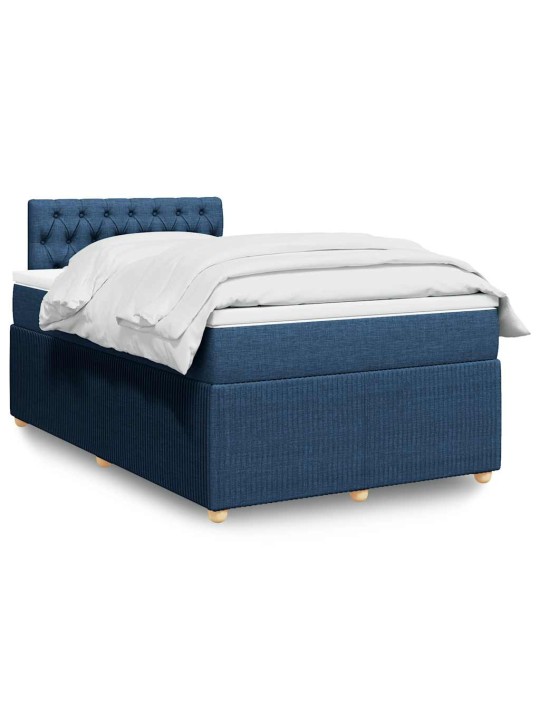 Box spring postel s matrací černá 120x190 cm textil