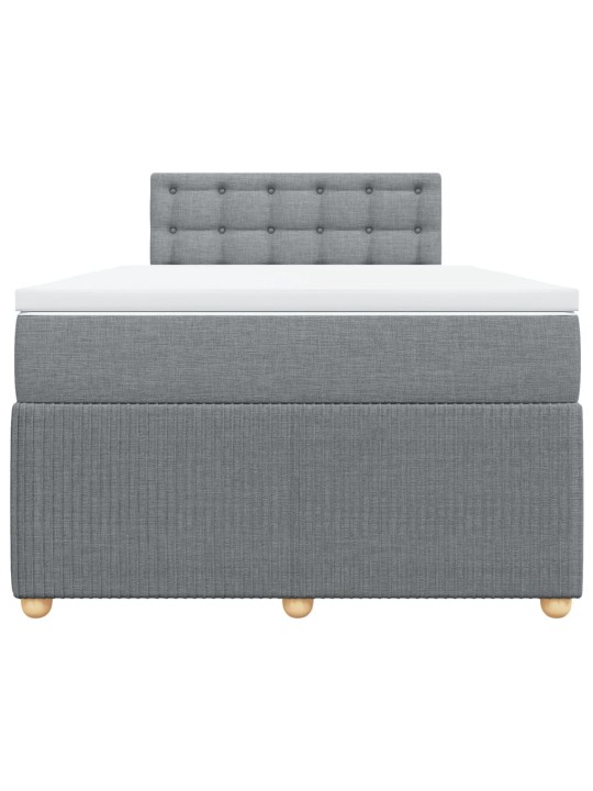 Box spring postel s matrací světle šedá 120x190 cm textil