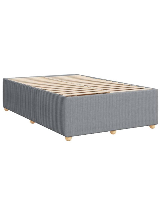Box spring postel s matrací světle šedá 120x190 cm textil