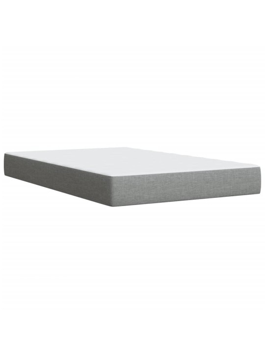 Box spring postel s matrací světle šedá 120x190 cm textil