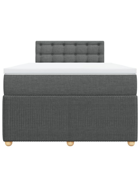 Box spring postel s matrací tmavě šedá 120x190 cm textil