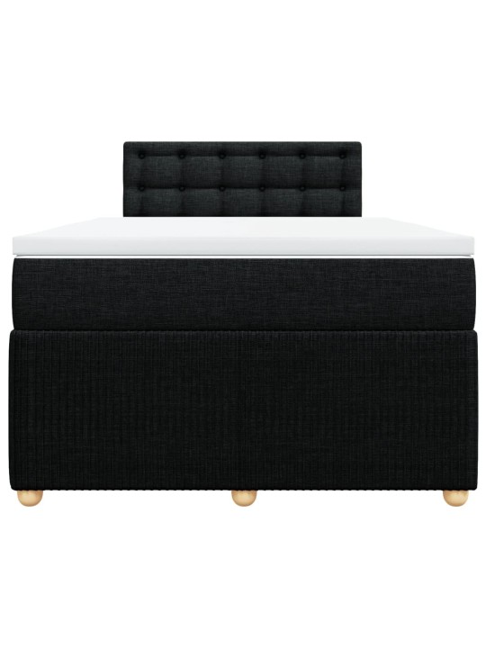 Box spring postel s matrací černá 120x190 cm textil