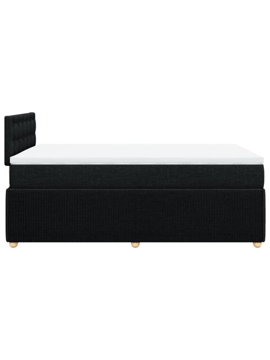 Box spring postel s matrací černá 120x190 cm textil
