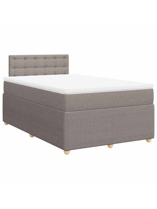 Box spring postel s matrací taupe 120x190 cm textil