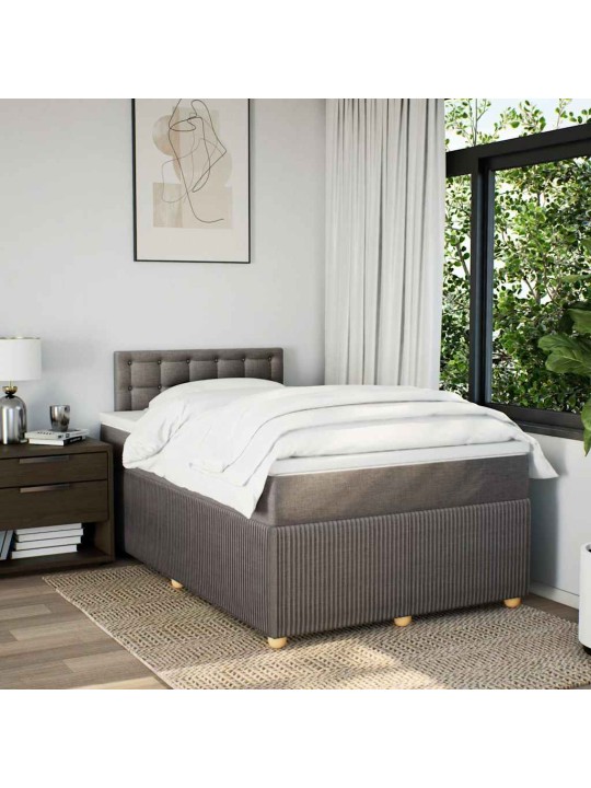 Box spring postel s matrací taupe 120x190 cm textil