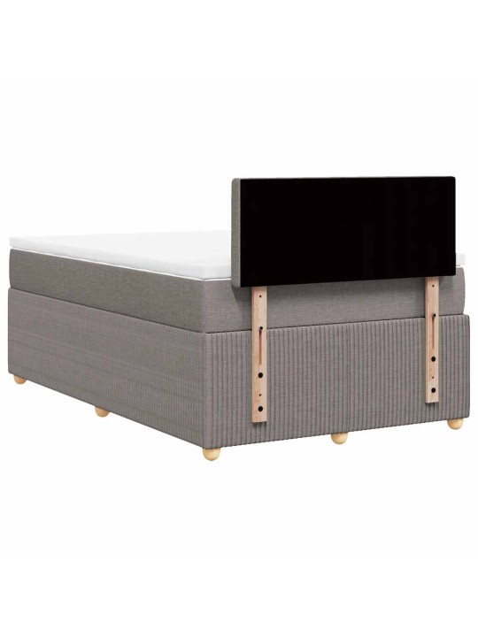 Box spring postel s matrací taupe 120x190 cm textil