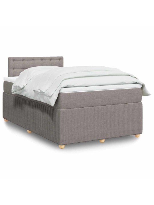 Box spring postel s matrací taupe 120x190 cm textil