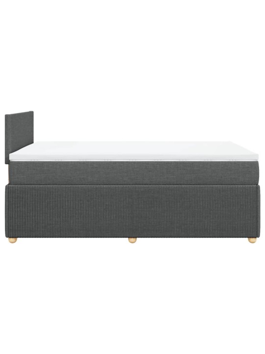 Box spring postel s matrací tmavě šedá 120x200 cm textil