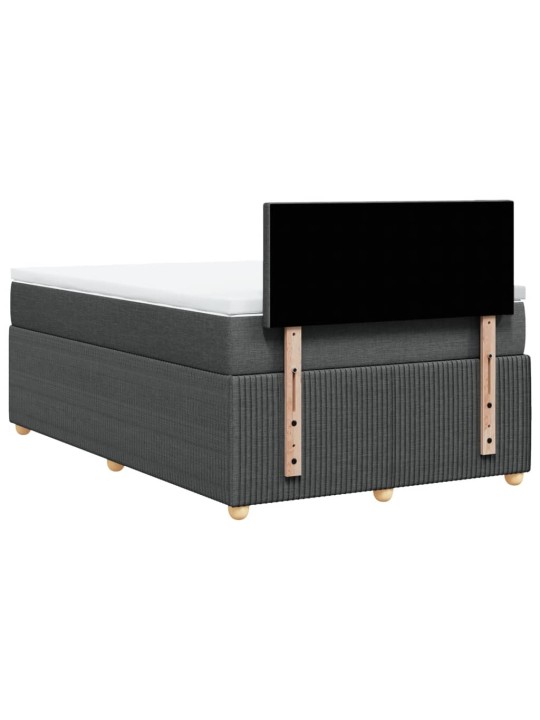 Box spring postel s matrací tmavě šedá 120x200 cm textil