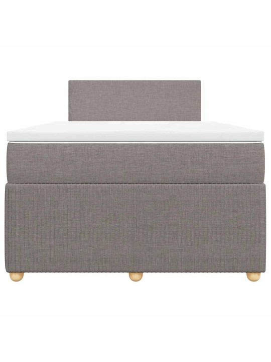 Box spring postel s matrací taupe 120x200 cm textil