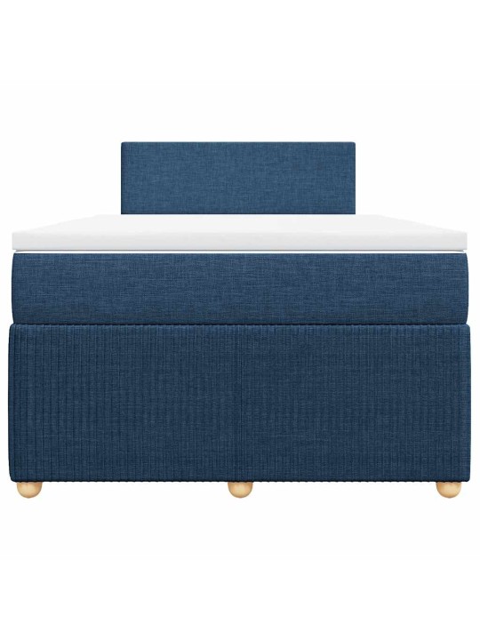 Box spring postel s matrací modrá 120x200 cm textil