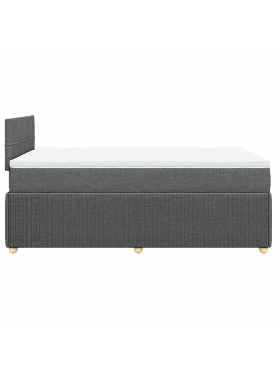 Box spring postel s matrací tmavě šedá 120x200 cm textil