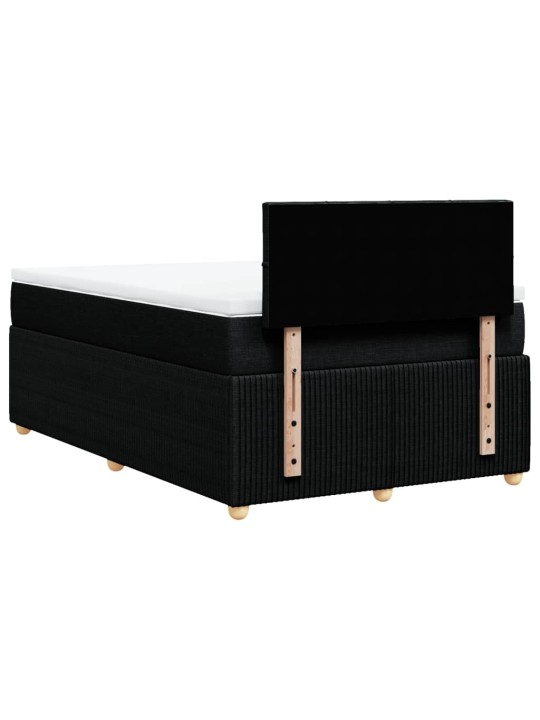 Box spring postel s matrací černá 120x200 cm textil
