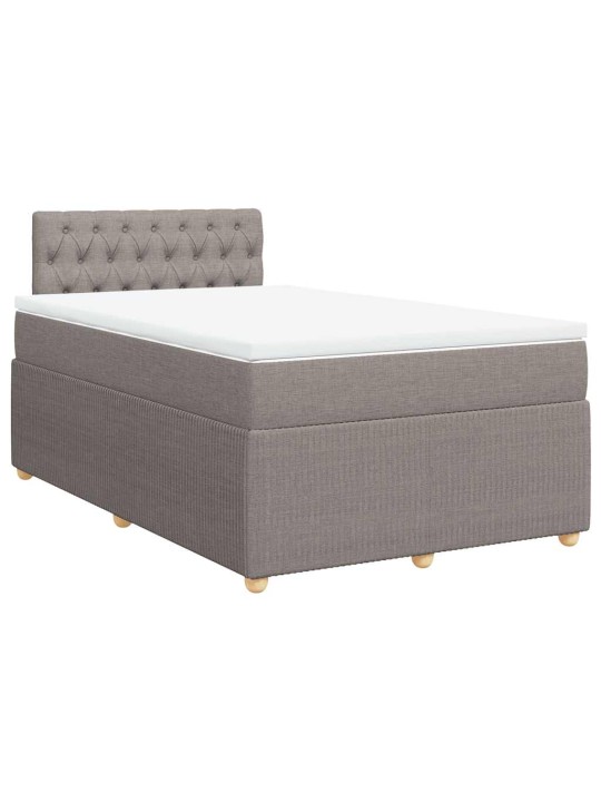 Box spring postel s matrací taupe 120x200 cm textil