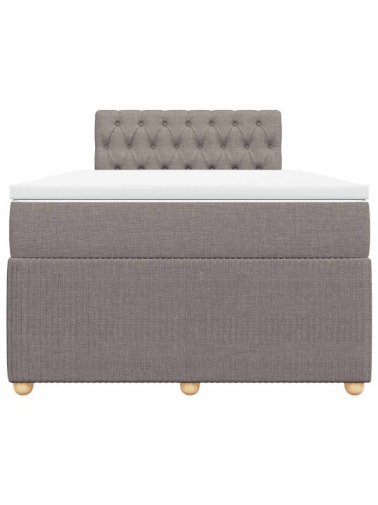 Box spring postel s matrací taupe 120x200 cm textil