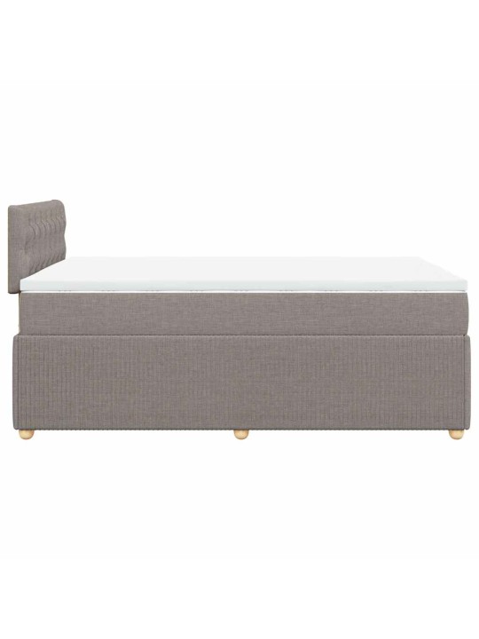Box spring postel s matrací taupe 120x200 cm textil
