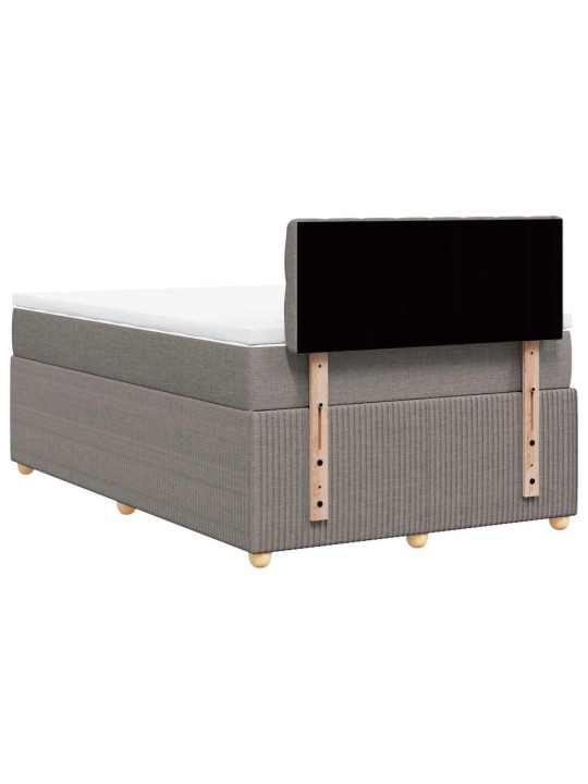 Box spring postel s matrací taupe 120x200 cm textil