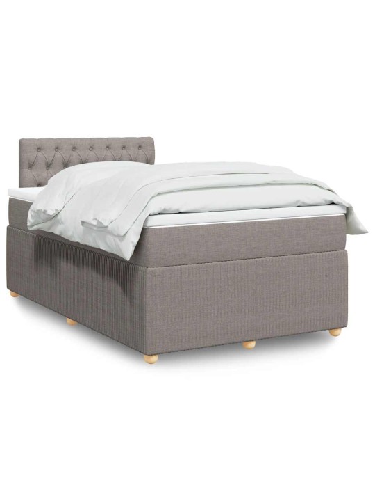 Box spring postel s matrací taupe 120x200 cm textil