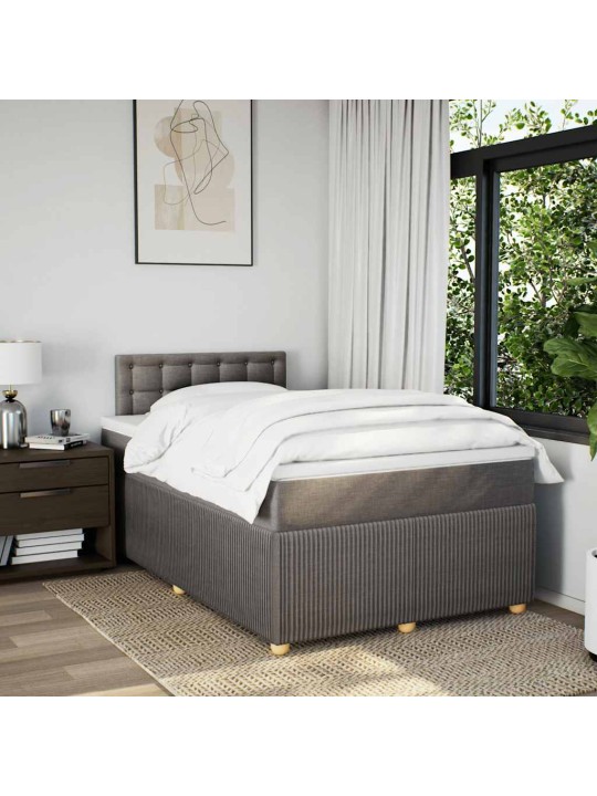 Box spring postel s matrací taupe 120x200 cm textil