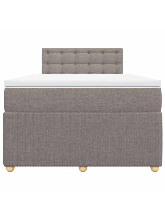 Box spring postel s matrací taupe 120x200 cm textil
