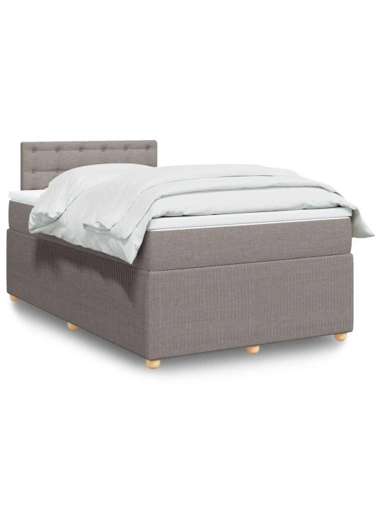 Box spring postel s matrací taupe 120x200 cm textil