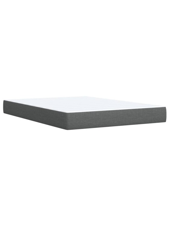 Box spring postel s matrací tmavě šedý 140 x 190 cm textil