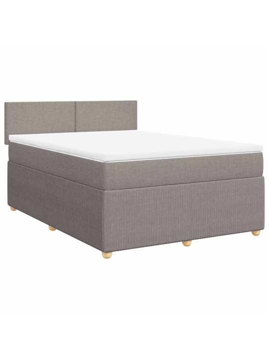 Box spring postel s matrací taupe 140x190 cm textil