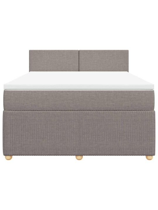 Box spring postel s matrací taupe 140x190 cm textil