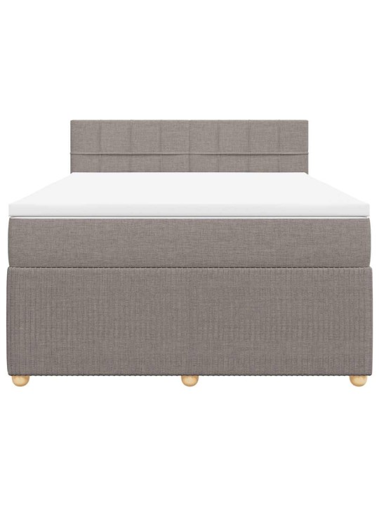 Box spring postel s matrací taupe 140x190 cm textil
