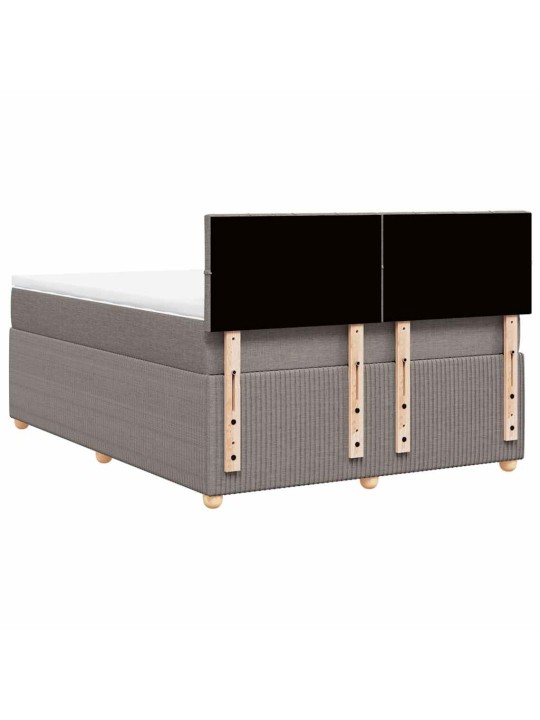 Box spring postel s matrací taupe 140x190 cm textil