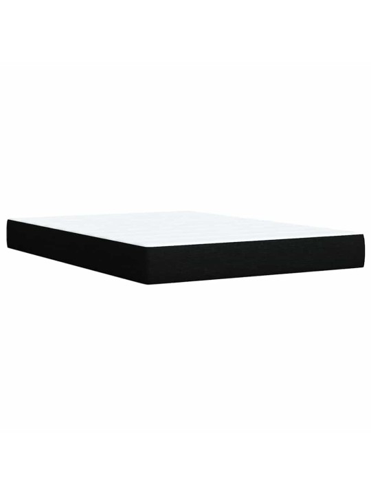 Box spring postel s matrací černá 140 x 190 cm textil