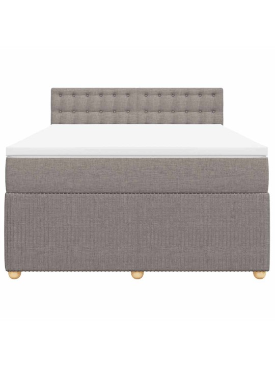 Box spring postel s matrací taupe 140x190 cm textil