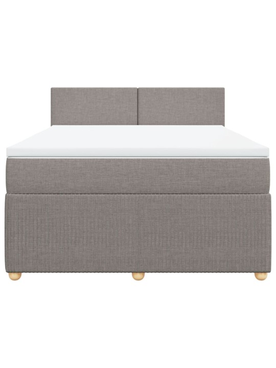 Box spring postel s matrací taupe 140x200 cm textil