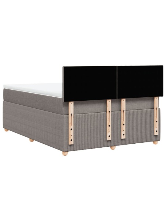 Box spring postel s matrací taupe 140x200 cm textil