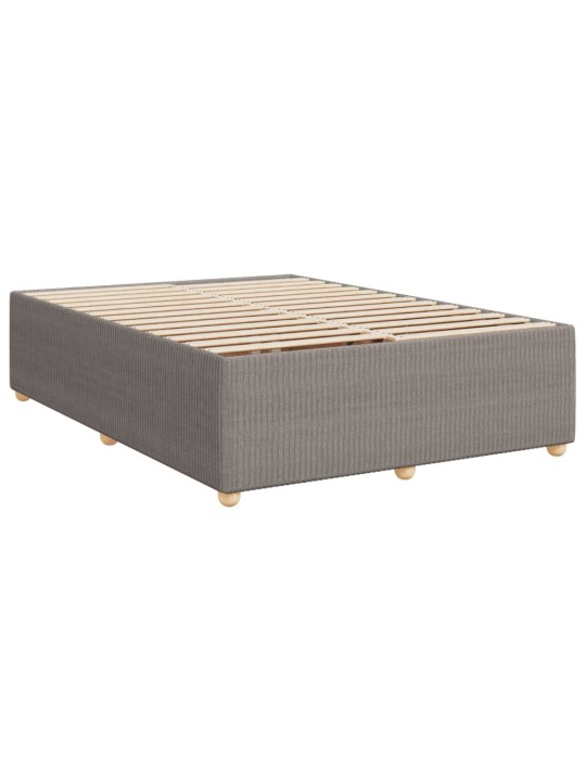 Box spring postel s matrací taupe 140x200 cm textil